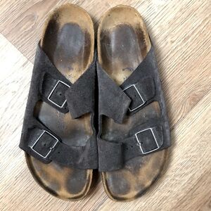 Birkenstock Dark Brown Suede Sandals